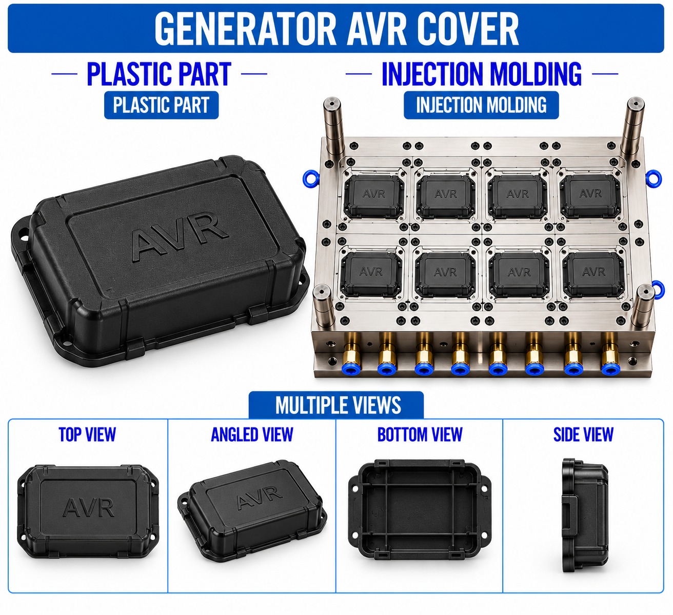 Generator Plastic AVR Cover Mould and Moulding Service